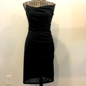 David Meister spaghetti strap dress w/ rouching down the side, sz 8 👗